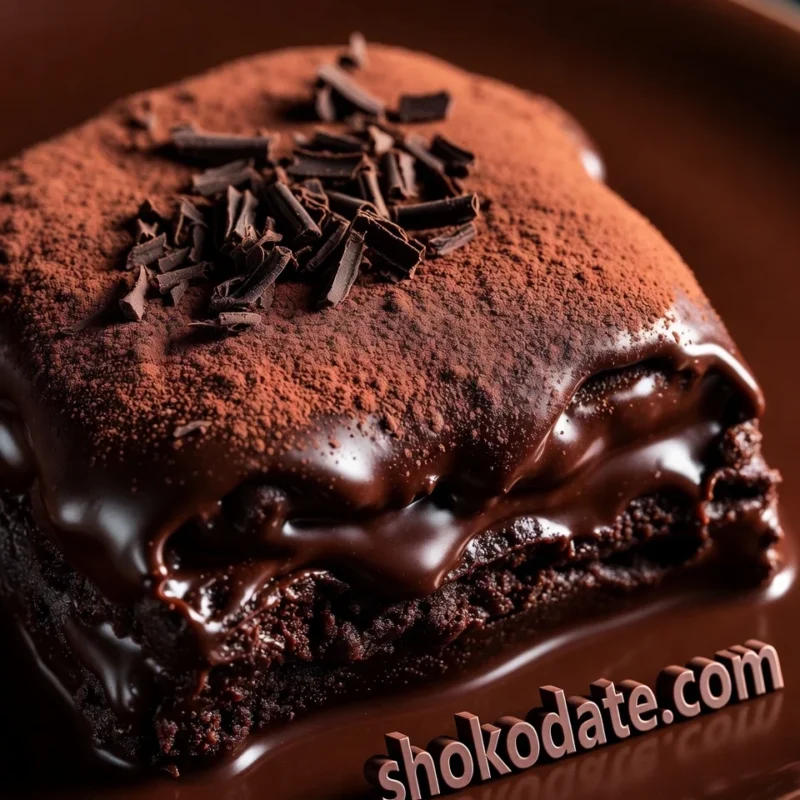 دسر براونی شکلات تلخ (خرید شکلات تلخ طبیعی)